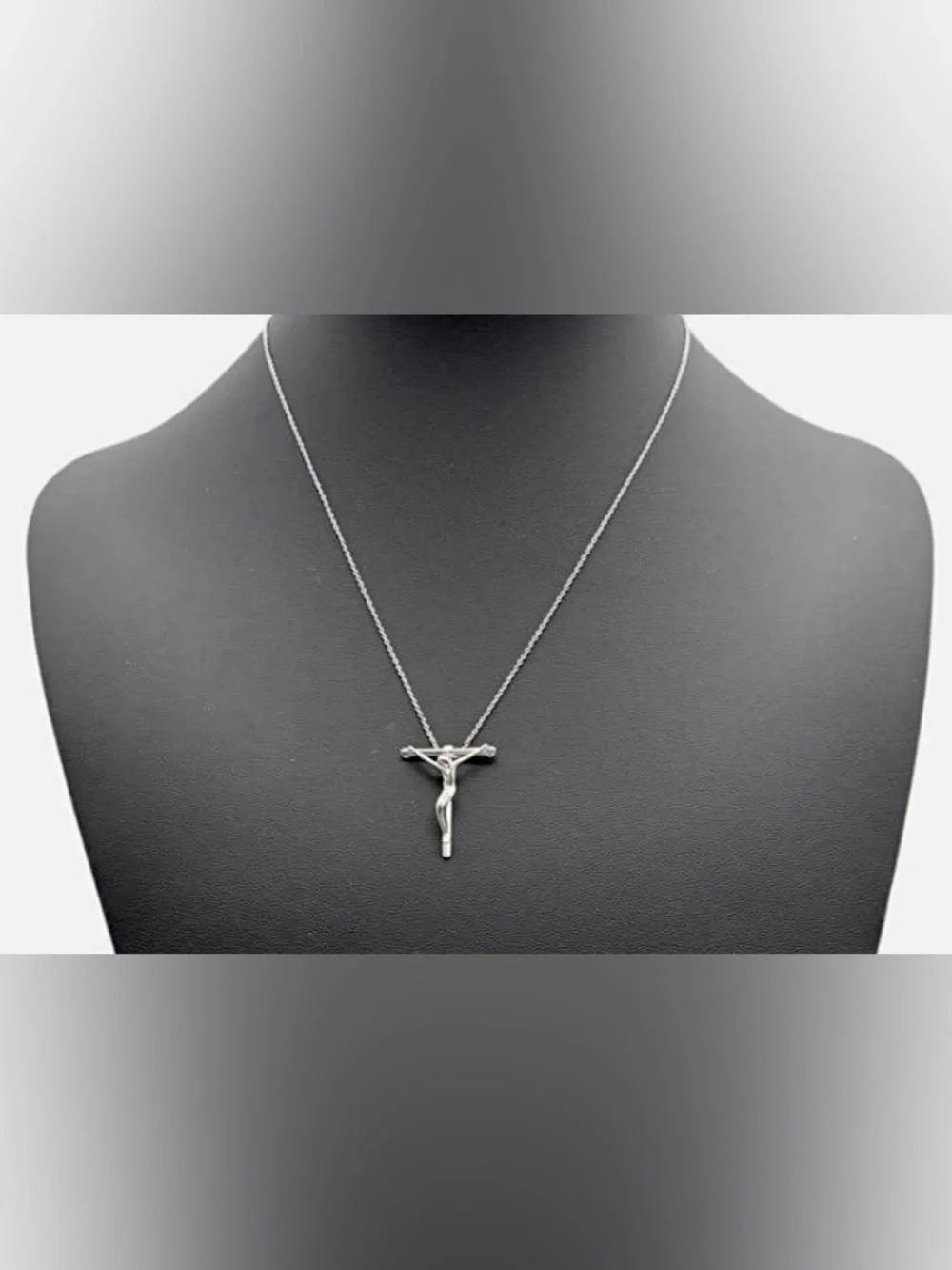 Tiffany & Co. Elsa Peretti 925 Silver Crucifix Pendant Necklace 27mm $900 Retail
